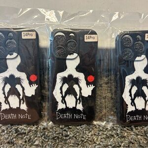 3 New Death Note Black Phone Cases for 14Pro